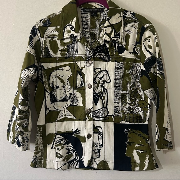 Mirror Image Jackets & Blazers - Mirror Image Picasso Abstract Art Print Women's Blazer